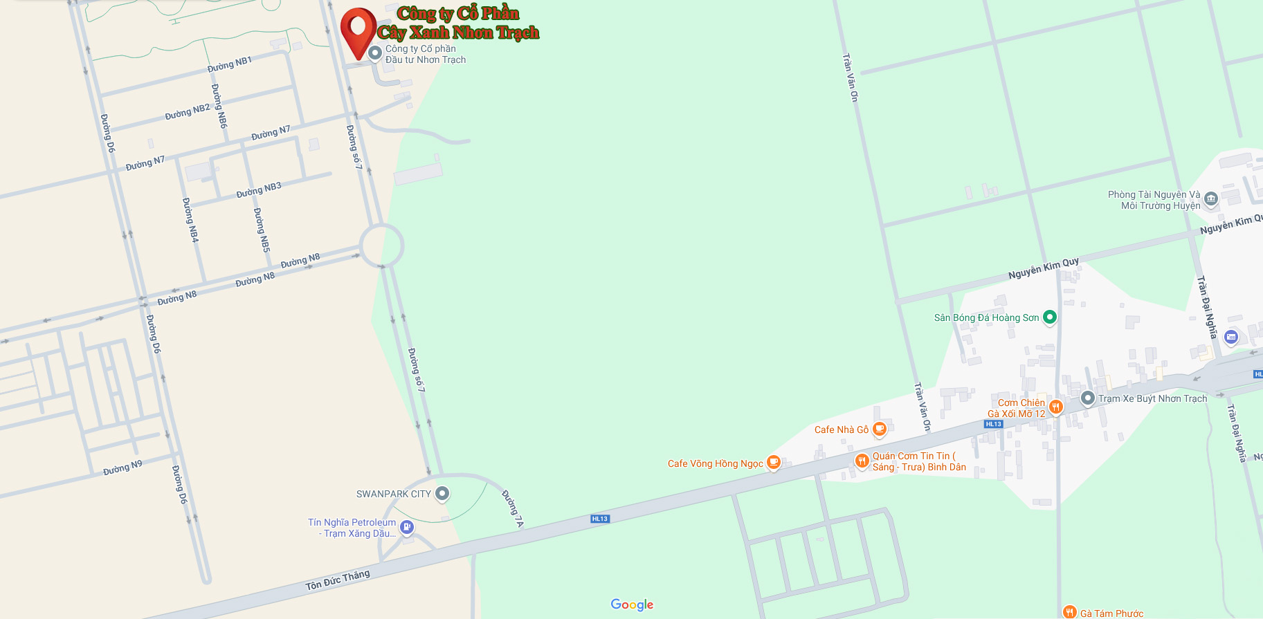 Bản đồ Công ty Cổ Phần Cây Xanh Nhơn Trạch
